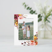 水彩秋の花感謝祭の写真 シーズンポストカード (スタンド正面)