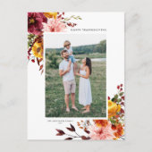 水彩秋の花感謝祭の写真 シーズンポストカード (正面)
