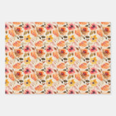 水彩秋の花 ラッピングペーパーシート (正面2)