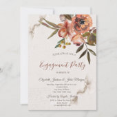 水彩秋の花 招待状 (正面)