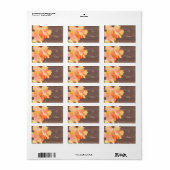 水彩秋の葉の感謝祭ラベル ラベル (フルシート)