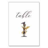 水彩秋の葉1結婚のテーブル番号 テーブルナンバー (正面)
