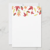 水彩秋の赤葉ちゃんシャワー 招待状 (裏面)