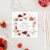 水彩秋の野生の花 ブライダルシャワーのナプキン スタンダードカクテルナプキン (インサイチュ)