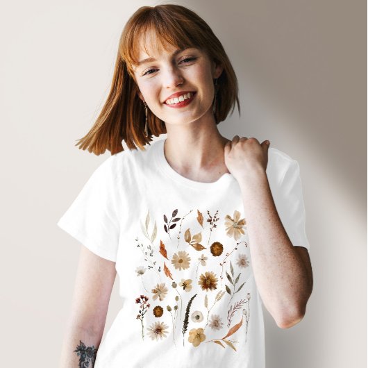 水彩秋の野草 Tシャツ
