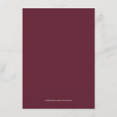 水彩秋の開花が新婚を願う エンクロージャーカード (裏面)