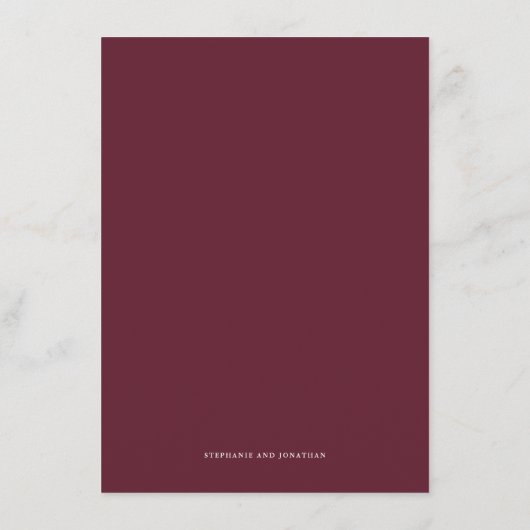 水彩秋の開花が新婚を願う エンクロージャーカード (裏面)