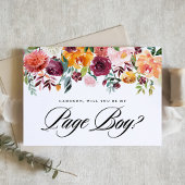 水彩秋の開花が私のページボーイ カード