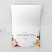 水彩秋の開花は私の花嫁になる カード (内部)