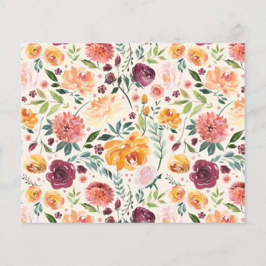 水彩秋の開花フローラ保存日 (裏面)