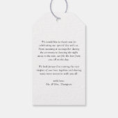 水彩秋の開花フローラ結婚ズサンキュー ギフトタグ (裏面)