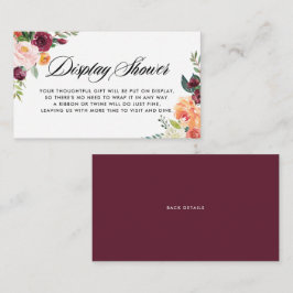 水彩秋の開花フローラ表示シャワー エンクロージャーカード