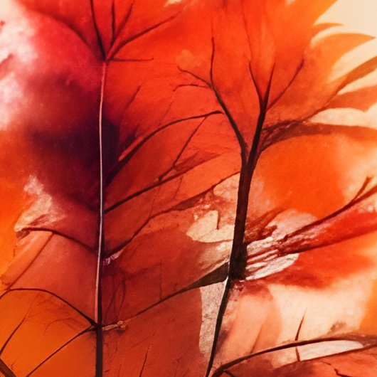 水彩秋の風景 ポスター