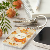 水彩秋の魔法ヴィンテージ香りモノグラム キーホルダー (正面右)