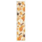 水彩秋の魔法ヴィンテージ香りモノグラム ショートテーブルランナー (正面)