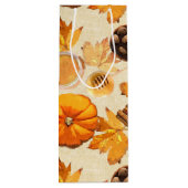 水彩秋の魔法ヴィンテージ香りモノグラム ワインギフトバッグ (裏面)