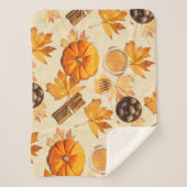 水彩秋の魔法ヴィンテージ香 シェルパブランケット (正面)