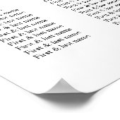 水彩秋の黄色と白のフローラ枠 ポスター (角)