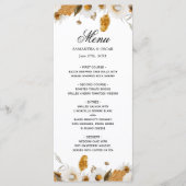 水彩秋の黄色と白のフローラ枠 メニュー (正面)