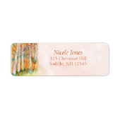 水彩秋の《植物》アスペン木 ラベル (正面)