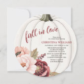 水彩秋インラブカボチャブライダルシャワー 招待状 (正面)