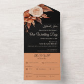 水彩秋エレガンス結婚ズ オールインワン招待状 (内側)
