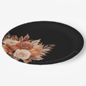 水彩秋エレガンス結婚ズ ペーパープレート (アングル)