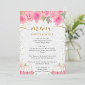 水彩秋カボチャとピンク結婚の花 メニュー (スタンド正面)