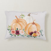 水彩秋カボチャとボホの花 アクセントクッション (裏面)