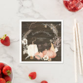 水彩秋カボチャフローラ感謝恩 スタンダードカクテルナプキン (インサイチュ)