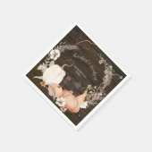 水彩秋カボチャフローラ感謝恩 スタンダードカクテルナプキン (角)