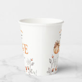 水彩秋カボチャ山花1st誕生日 紙コップ (右)