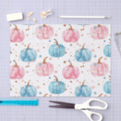 水彩秋カボチャ模様秋デコページ 薄葉紙 (クラフト)