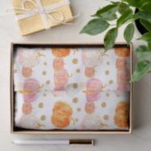 水彩秋カボチャ模様秋デコページ 薄葉紙 (ギフト)