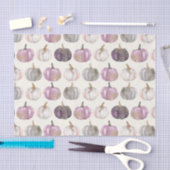 水彩秋カボチャ模様秋デコページ 薄葉紙 (クラフト)