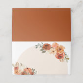 水彩秋カボチャ燃えオレンジ秋フローラ プレイスカード (外部開封)