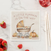 水彩秋カボチャ赤ちゃんシャワーへようこそ スタンダードランチョンナプキン (インサイチュ)