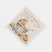 水彩秋カボチャ赤ちゃんシャワーへようこそ スタンダードランチョンナプキン (角)