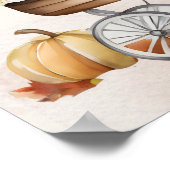 水彩秋カボチャ赤ちゃんシャワーへようこそ ポスター (角)