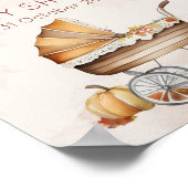 水彩秋カボチャ赤ちゃんシャワーへようこそ ポスター (角)