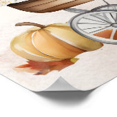 水彩秋カボチャ赤ちゃんシャワーへようこそ ポスター (角)