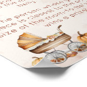 水彩秋カボチャ赤ちゃんシャワーゲームポスター ポスター (角)