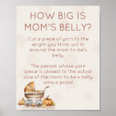 水彩秋カボチャ赤ちゃんシャワーゲームポスター ポスター (正面)