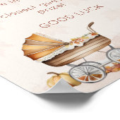 水彩秋カボチャ赤ちゃんシャワーゲームポスター ポスター (角)