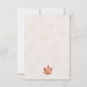 水彩秋カボチャ赤ちゃんシャワー日付を保存 招待状 (裏面)