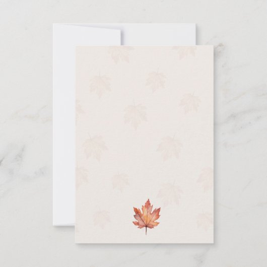 水彩秋カボチャ赤ちゃんシャワー日付を保存 招待状 (裏面)