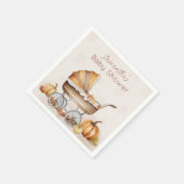 水彩秋カボチャ赤ちゃんシャワー スタンダードカクテルナプキン (角)