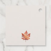 水彩秋カボチャ赤ちゃんシャワー フェイバータグ (裏面)