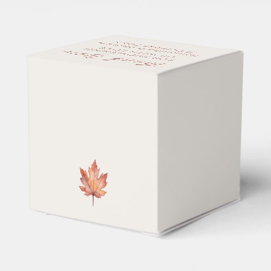 水彩秋カボチャ赤ちゃんシャワー フェイバーボックス (裏面サイド)