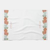 水彩秋カボチャ「こんにちは秋」 キッチンタオル (横)